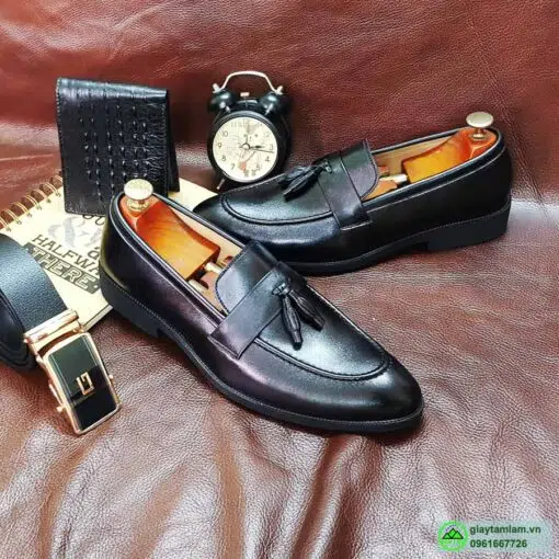 giày lười chuông nam tassel loafer