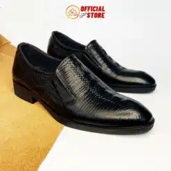 giày công sở da bò dập vân cá sấu