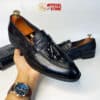 giày loafer chuông da bò vân cá sấu