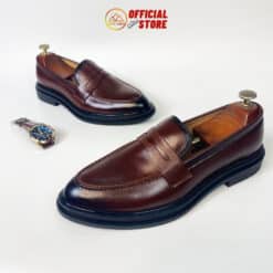 Giày nam loafer da bò đế cao đệm khí TL134ND